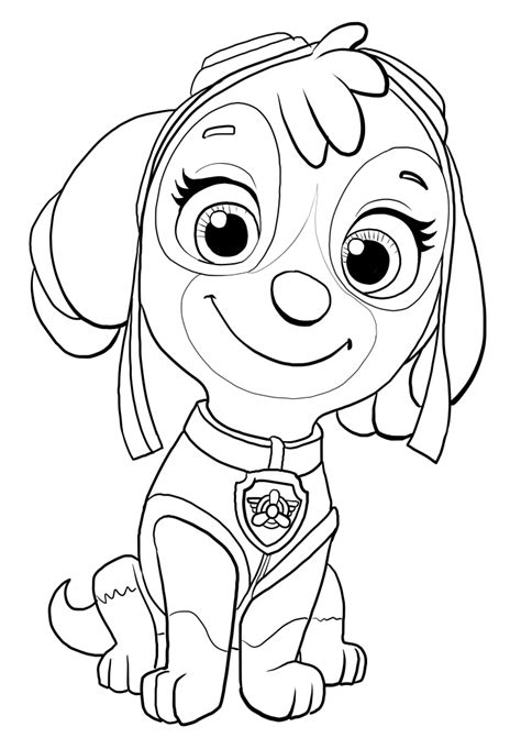 skye paw patrol para colorear